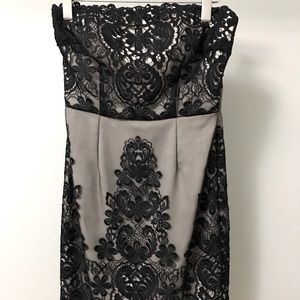 Strapless lace dress